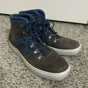Timberland Mens Dauset Cup Hiker Hiking Gray Leather Chukka Boots Shoes A1OJQ